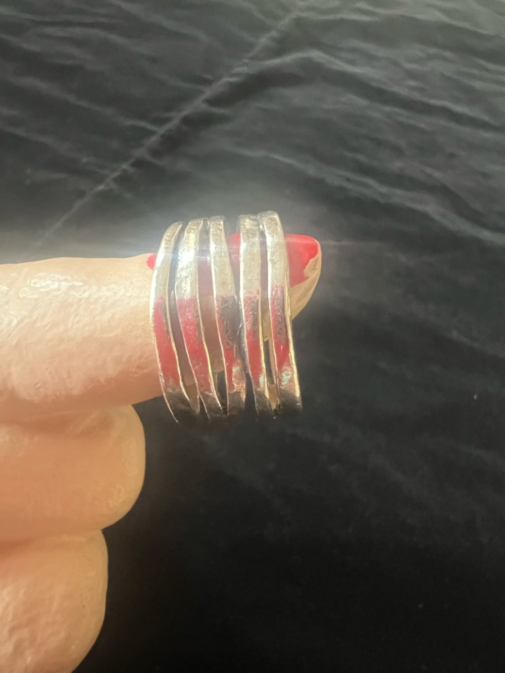 Sterling Multi-Band Silver Statement Ring - Silver